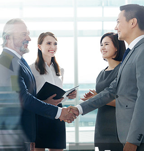 business people shaking hands